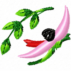 Flowers And Tree Embroidery Design 1